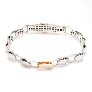 Jewelove™ Bangles & Bracelets Men of Platinum | Dual-tone Dynamic Men's Bracelet JL PTB 731