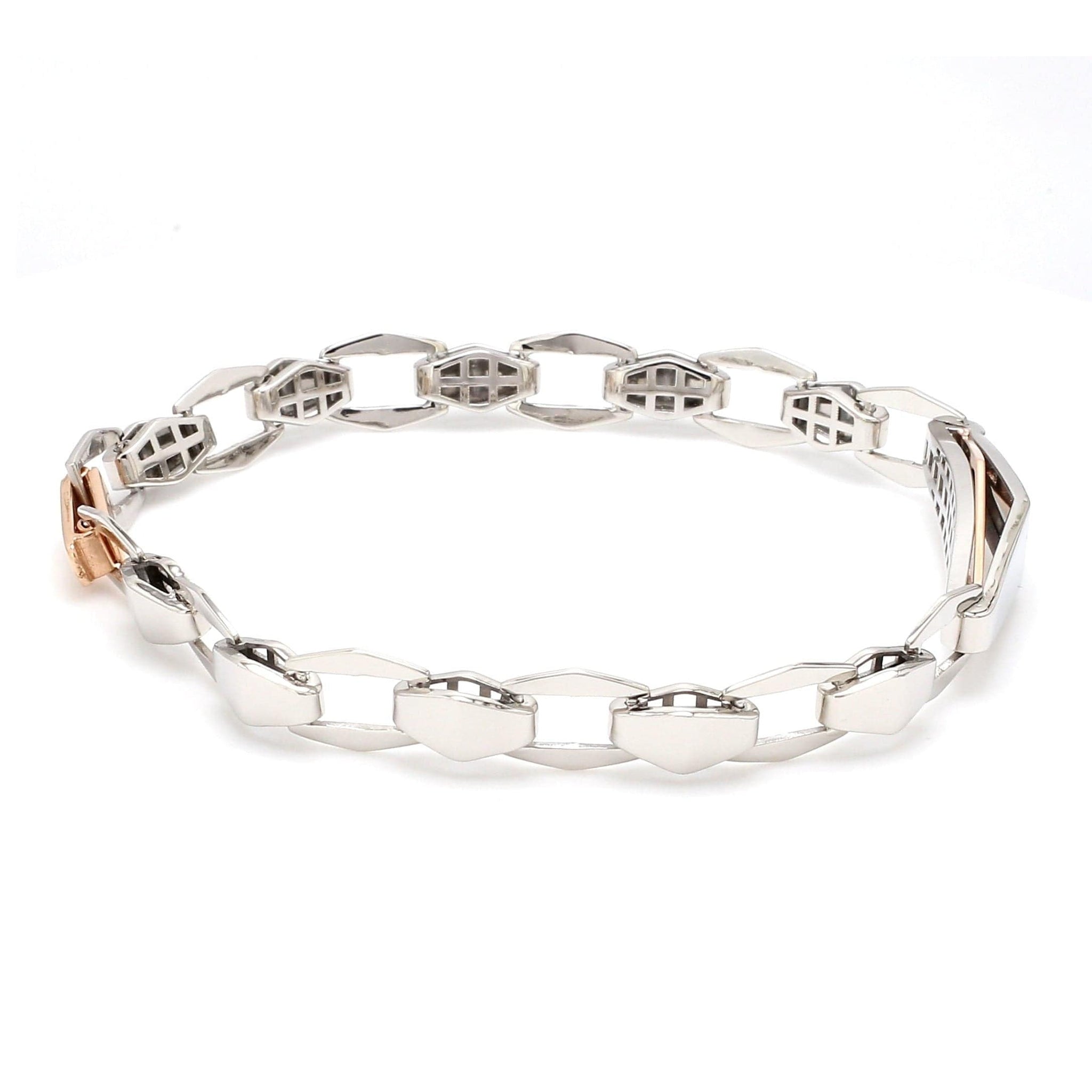 Jewelove™ Bangles & Bracelets Men of Platinum | Dual-tone Dynamic Men's Bracelet JL PTB 731