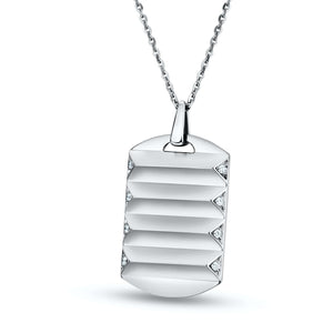 Jewelove™ Pendants SI IJ Men of Platinum | Elevated Curvature Diamond Pendant for Men JL PT P 194