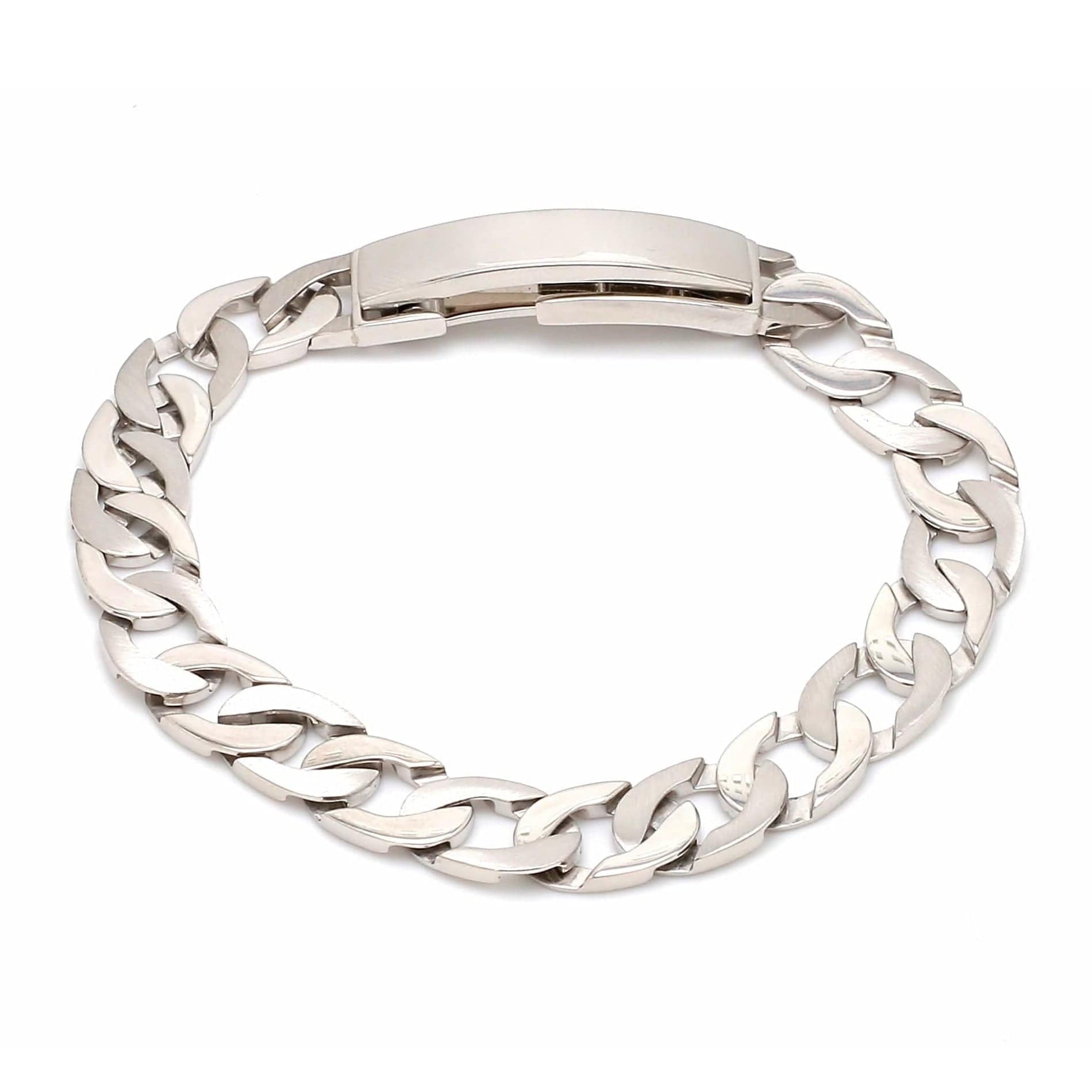 Jewelove™ Bangles & Bracelets Men of Platinum | Heavy Platinum Bracelet with Unique Diamond Studded Lock JL PTB 651