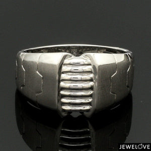 Jewelove™ Rings Men's Band only Men of Platinum | Heavy Platinum Ring for Leaders JL PT 685