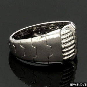 Jewelove™ Rings Men's Band only Men of Platinum | Heavy Platinum Ring for Leaders JL PT 685