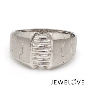 Jewelove™ Rings Men's Band only Men of Platinum | Heavy Platinum Ring for Leaders JL PT 685