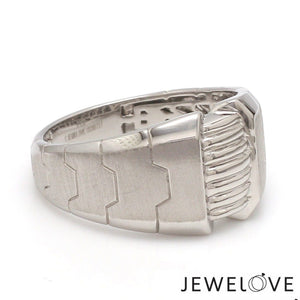 Jewelove™ Rings Men's Band only Men of Platinum | Heavy Platinum Ring for Leaders JL PT 685