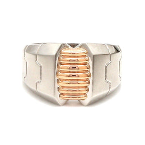 Jewelove™ Rings Men's Band only Men of Platinum | Heavy Platinum Rose Gold Ring for Leaders JL PT 685R