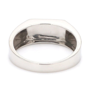 Jewelove™ Rings Men's Band only Men of Platinum | Heavy Platinum Signet Flat Top Ring for Men JL PT 1056