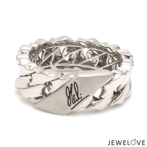 Jewelove™ Rings Men's band only Men of Platinum | Heavy Ring for Men JL PT MSD 101