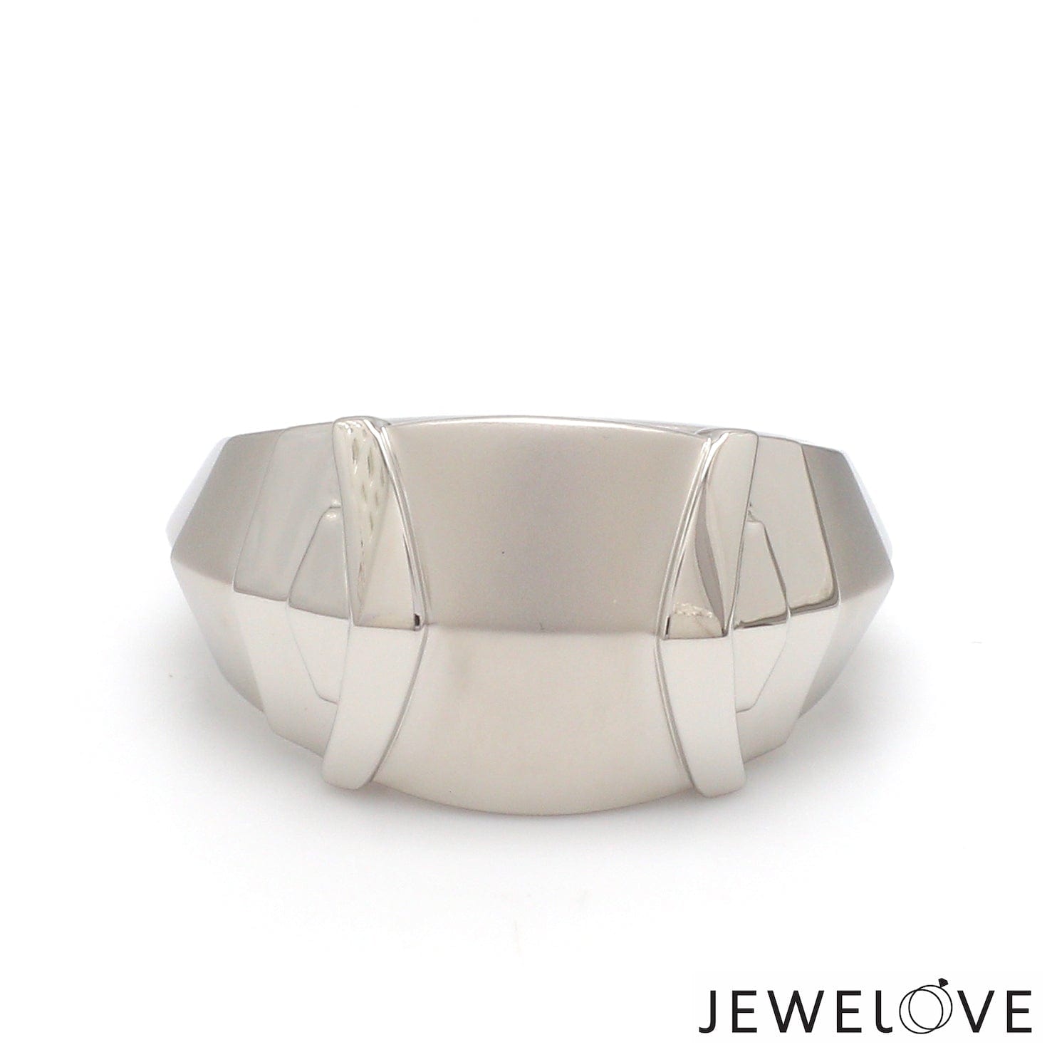 Polished & Textured Wedding Band Platinum Comfort-Fit Ring