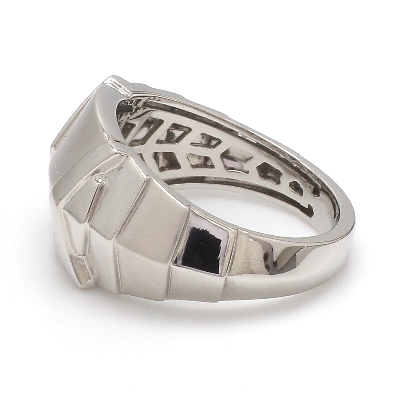 Jewelove™ Rings Men's Band only Men of Platinum | Heavy Samurai Platinum Ring JL PT 687