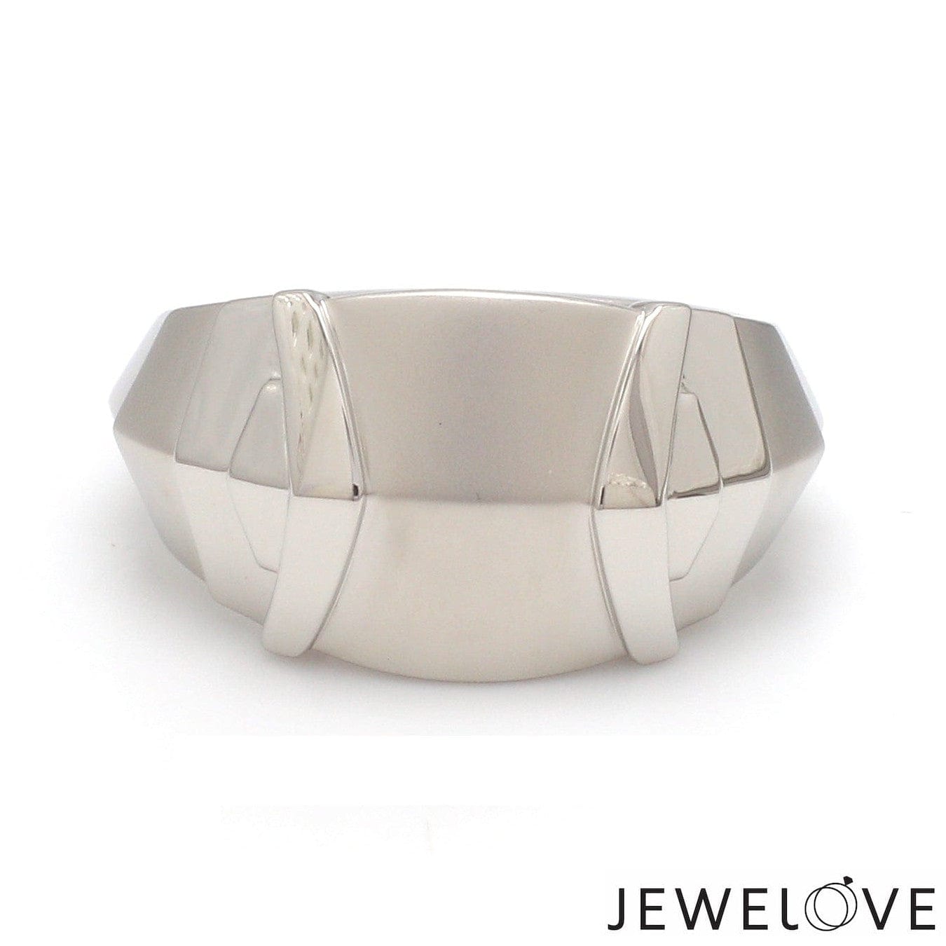 Jewelove™ Rings Men's Band only Men of Platinum | Heavy Samurai Platinum Ring JL PT 687