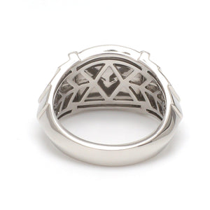 Jewelove™ Rings Men's Band only Men of Platinum | Heavy Samurai Platinum Ring JL PT 687