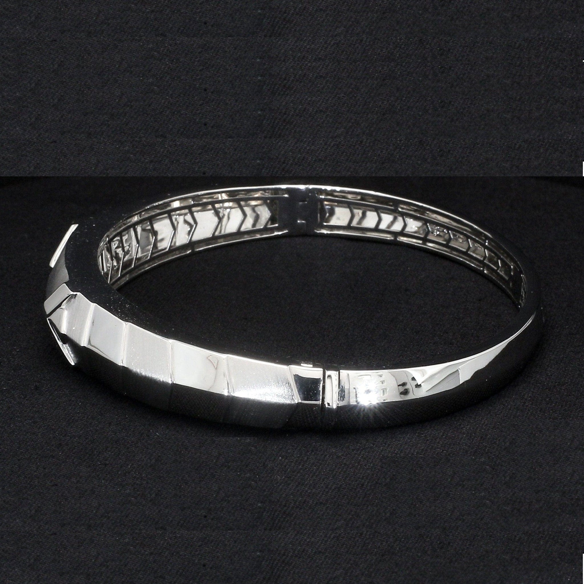 Jewelove™ Bangles & Bracelets Men of Platinum | Openable Samurai Platinum Kada JL PTB 653