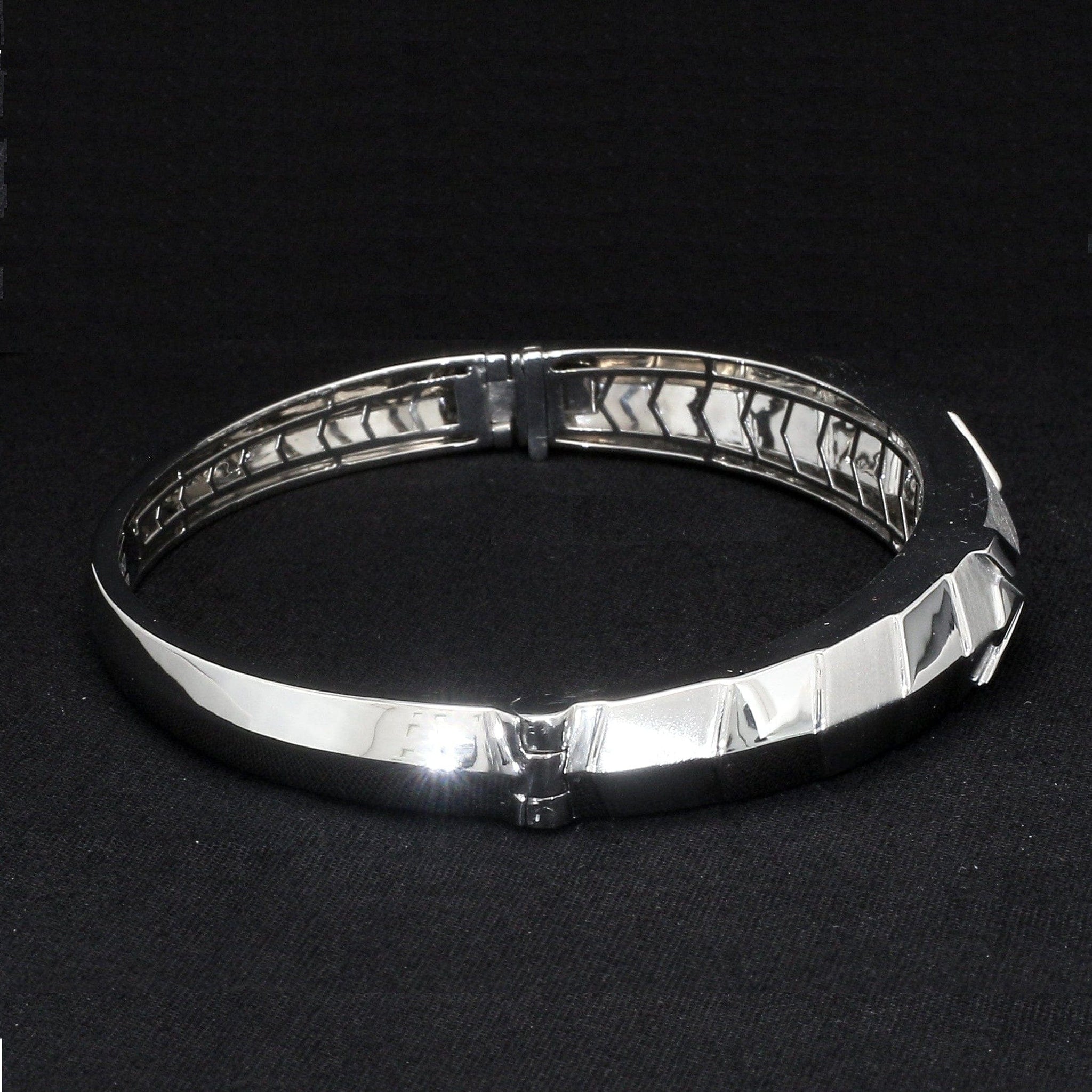 Jewelove™ Bangles & Bracelets Men of Platinum | Openable Samurai Platinum Kada JL PTB 653