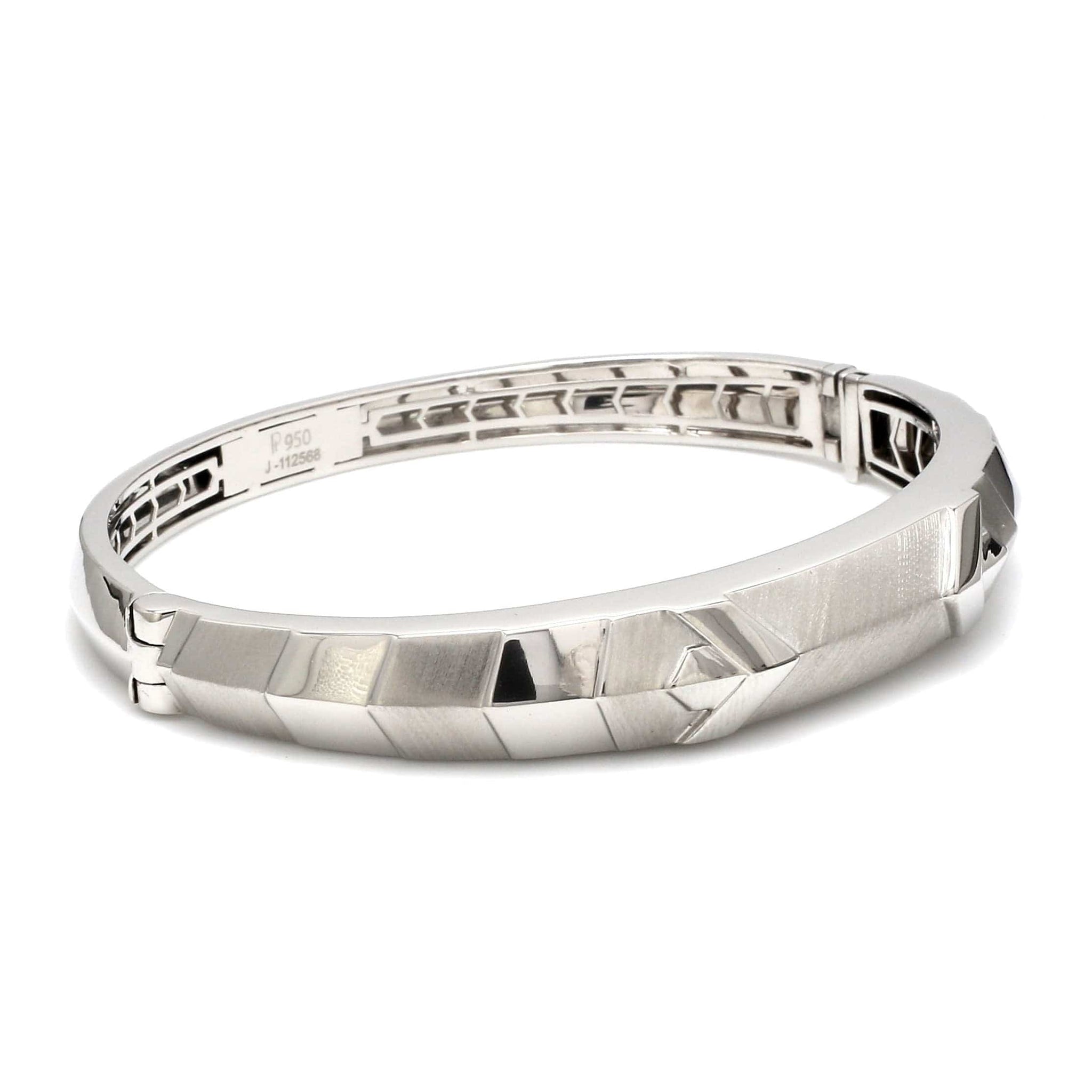 Jewelove™ Bangles & Bracelets Men of Platinum | Openable Samurai Platinum Kada JL PTB 653