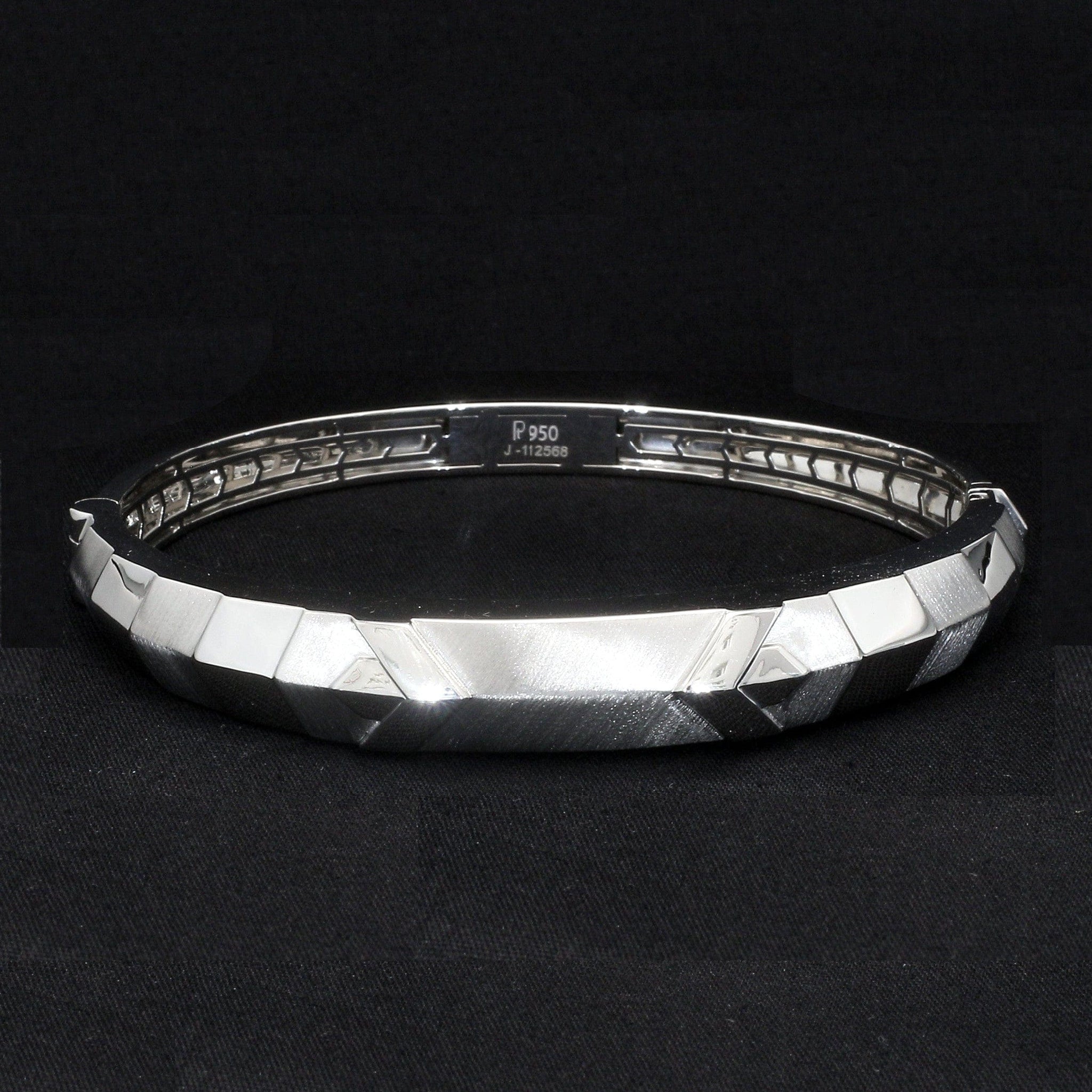 Jewelove™ Bangles & Bracelets Men of Platinum | Openable Samurai Platinum Kada JL PTB 653