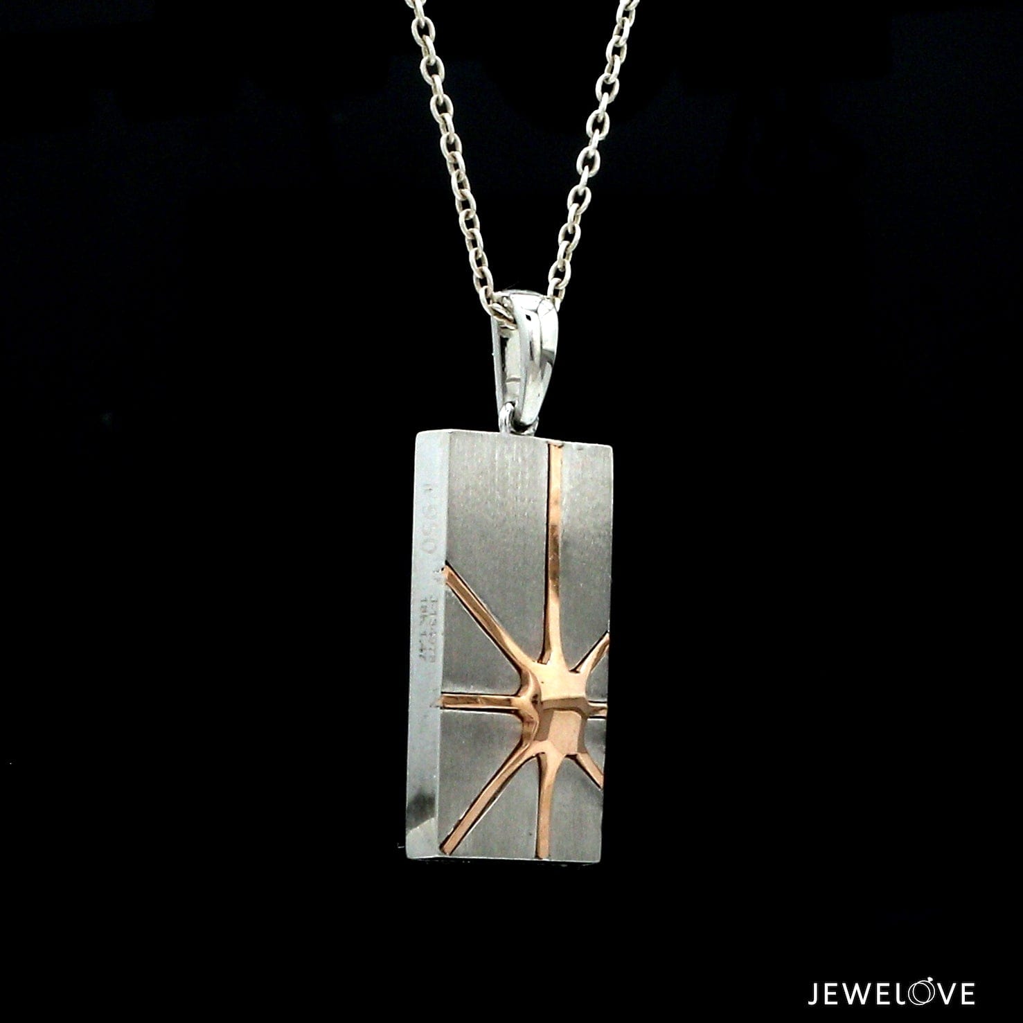 Jewelove™ Pendants Men of Platinum | Pendant for Men with Rose Gold JL PT P 244