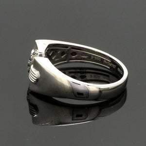 Jewelove™ Rings Men's Band only Men of Platinum | Platinum Black Diamond Ring for Men JL PT 1355-A