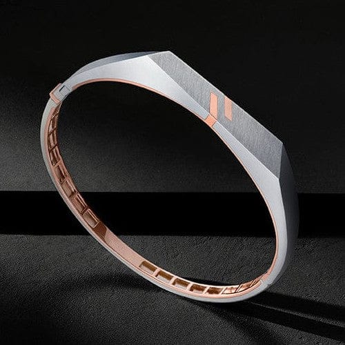 Jewelove™ Bangles & Bracelets Men of Platinum | Platinum & Rose Gold Bracelet for Men JL PTB 1170