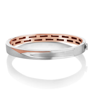 Jewelove™ Bangles & Bracelets Men of Platinum | Platinum & Rose Gold Bracelet for Men JL PTB 805