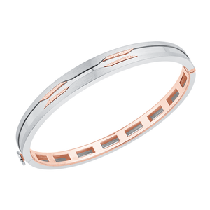 Jewelove™ Bangles & Bracelets Men of Platinum | Platinum & Rose Gold Bracelet for Men JL PTB 807