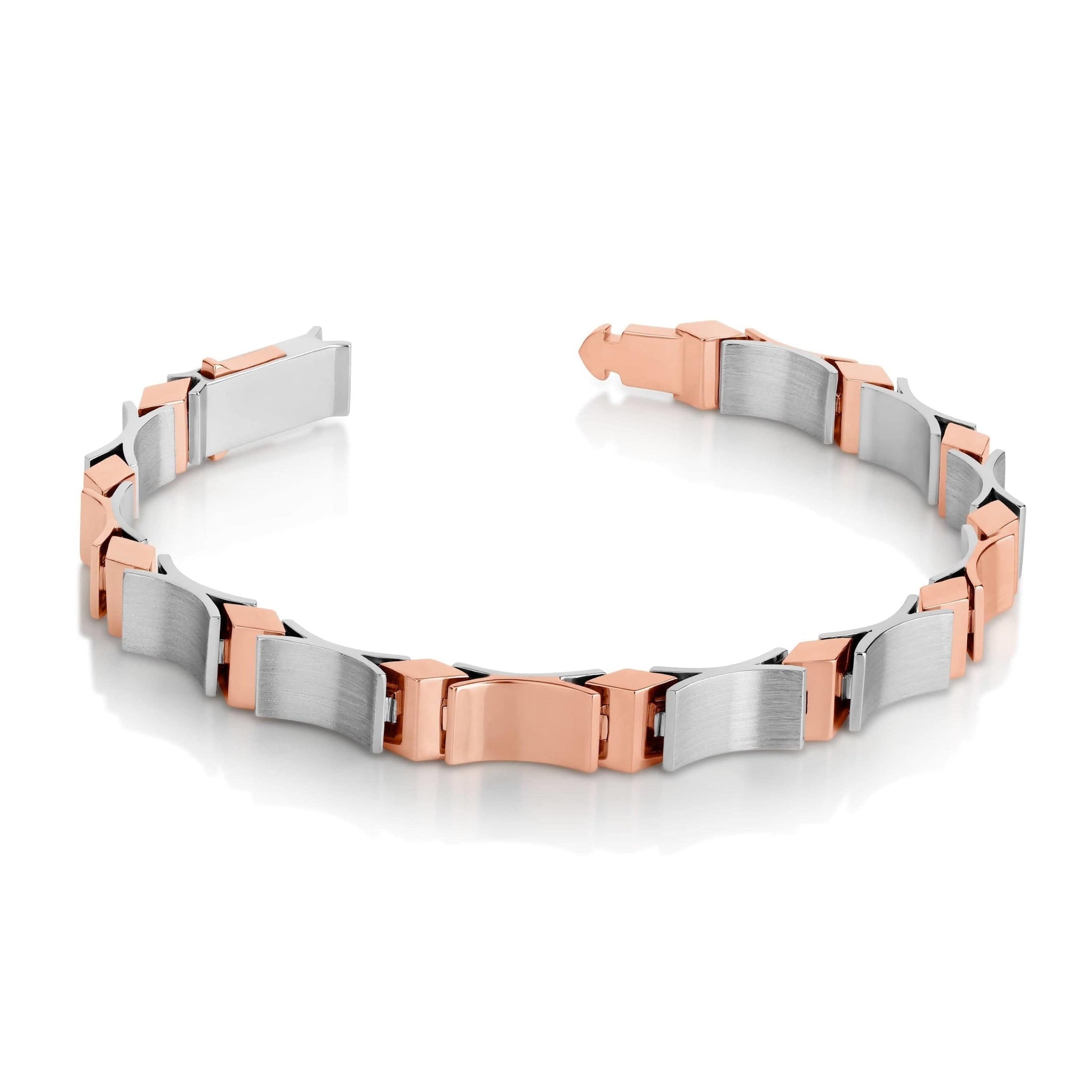 Jewelove™ Bangles & Bracelets Men of Platinum | Platinum & Rose Gold Bracelet for Men JL PTB 814