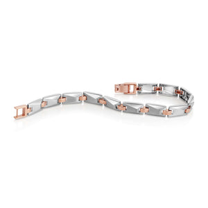 Jewelove™ Bangles & Bracelets Men of Platinum | Platinum Rose Gold Bracelet JL PTB 821