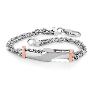 Jewelove™ Bangles & Bracelets Men of Platinum | Platinum Rose Gold Bracelet JL PTB 822