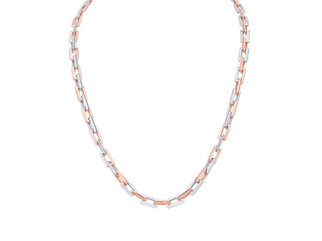 Jewelove™ Chains Men of Platinum | Pt + Rose Gold Chain for Men JL PT CH 0470