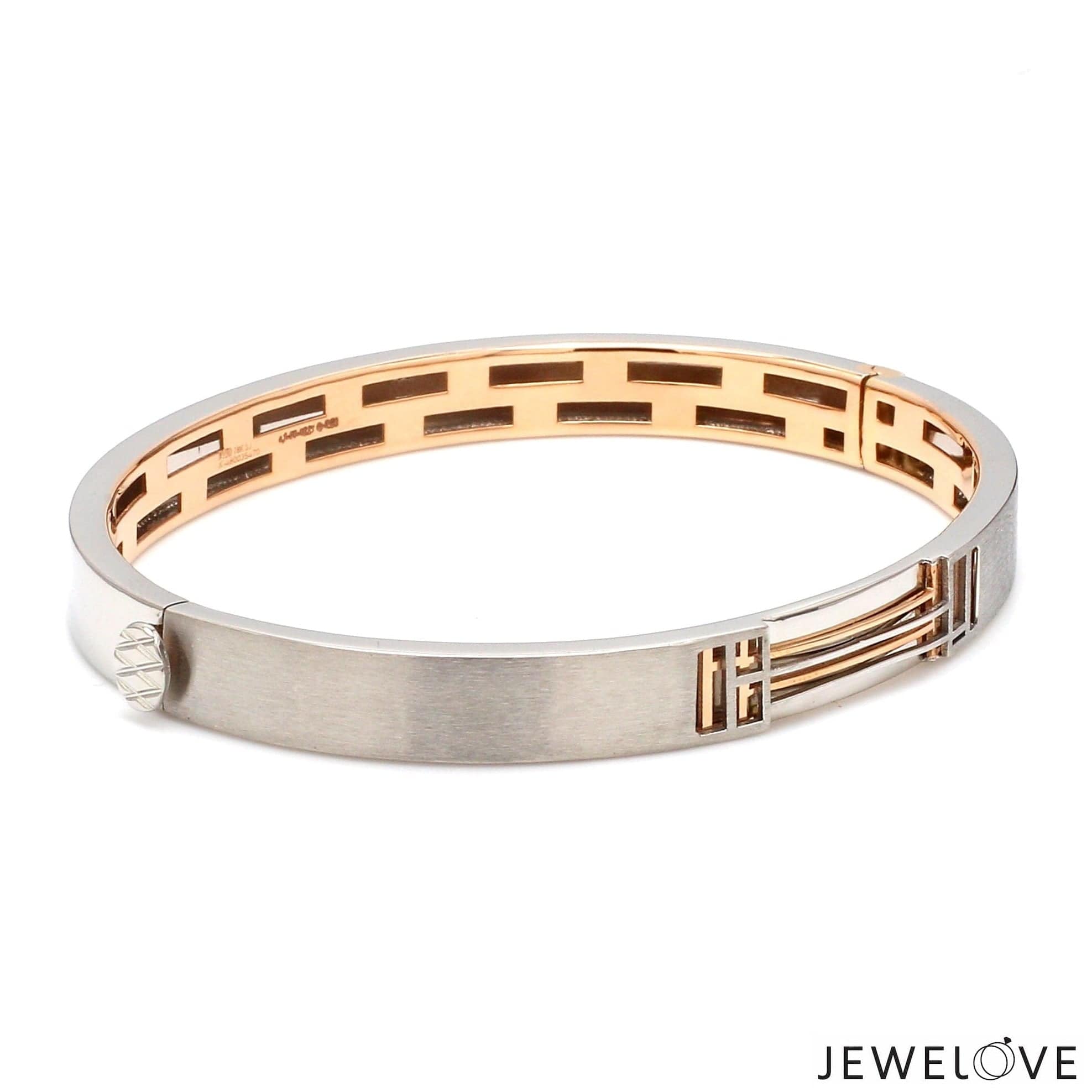 Jewelove™ Bangles & Bracelets Men of Platinum | Rose Gold Bracelet for Men JL PTB 1203