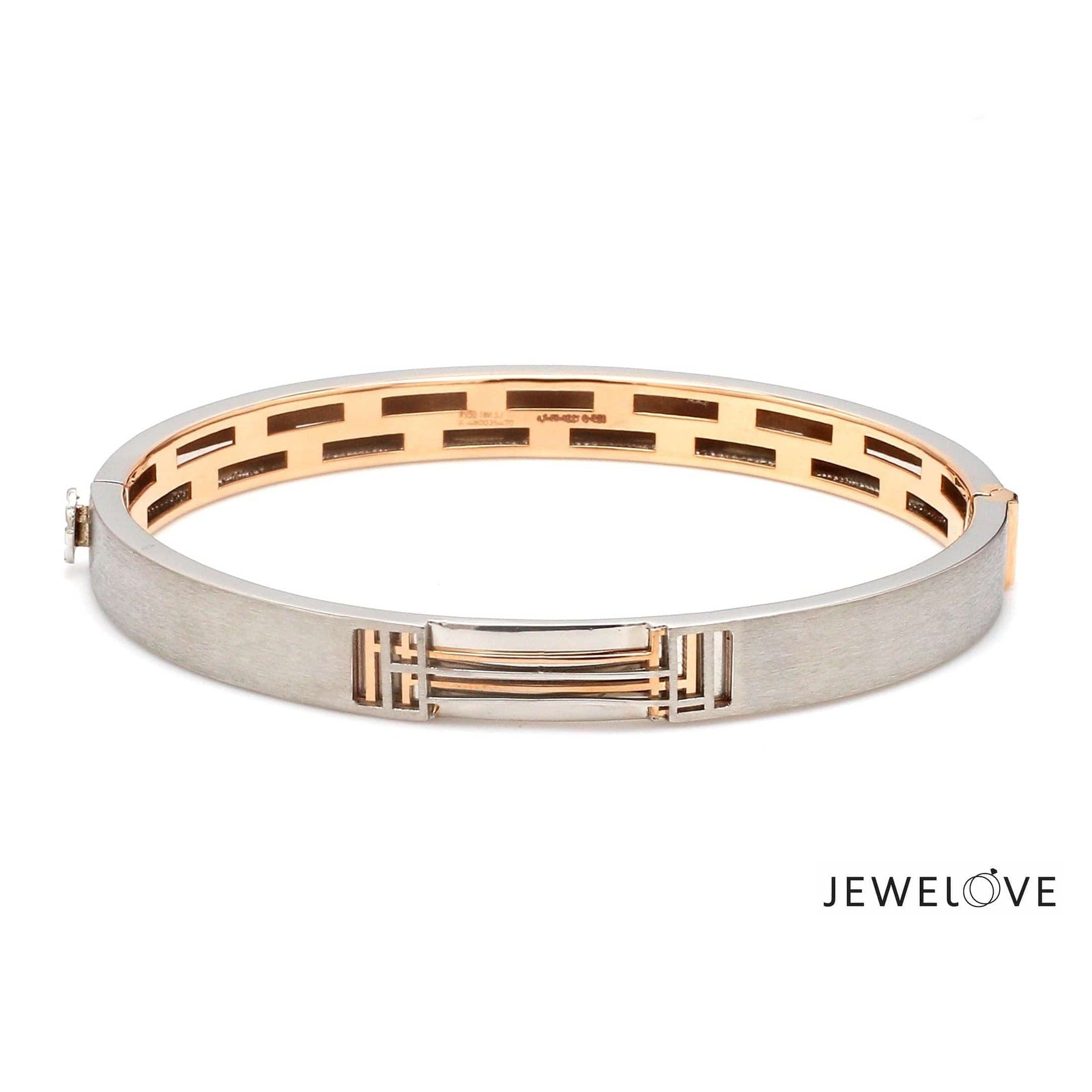 Jewelove™ Bangles & Bracelets Men of Platinum | Rose Gold Bracelet for Men JL PTB 1203