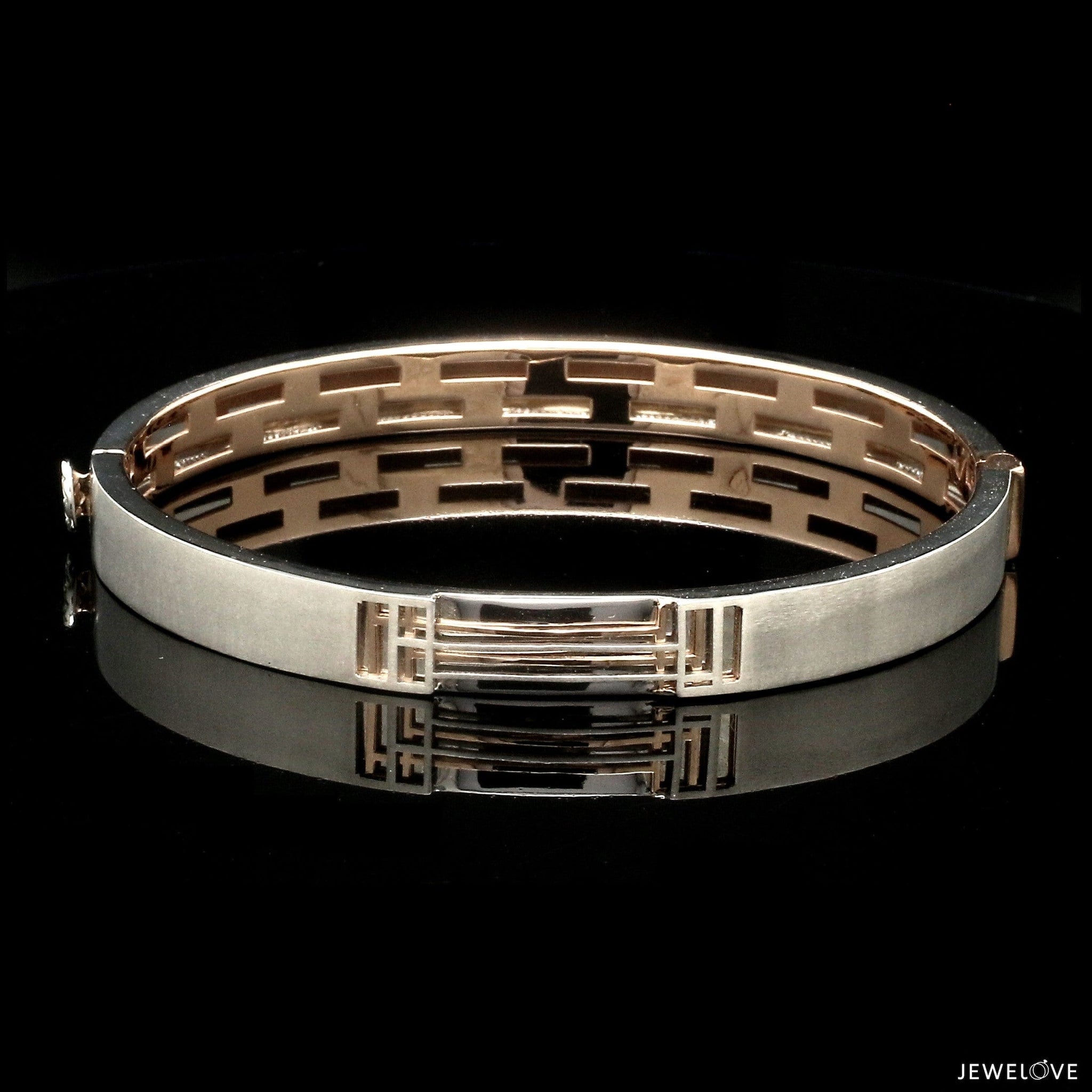 Jewelove™ Bangles & Bracelets Men of Platinum | Rose Gold Bracelet for Men JL PTB 1203