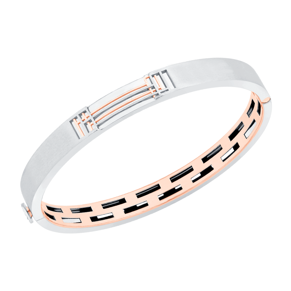 Jewelove™ Bangles & Bracelets Men of Platinum | Rose Gold Bracelet for Men JL PTB 1203