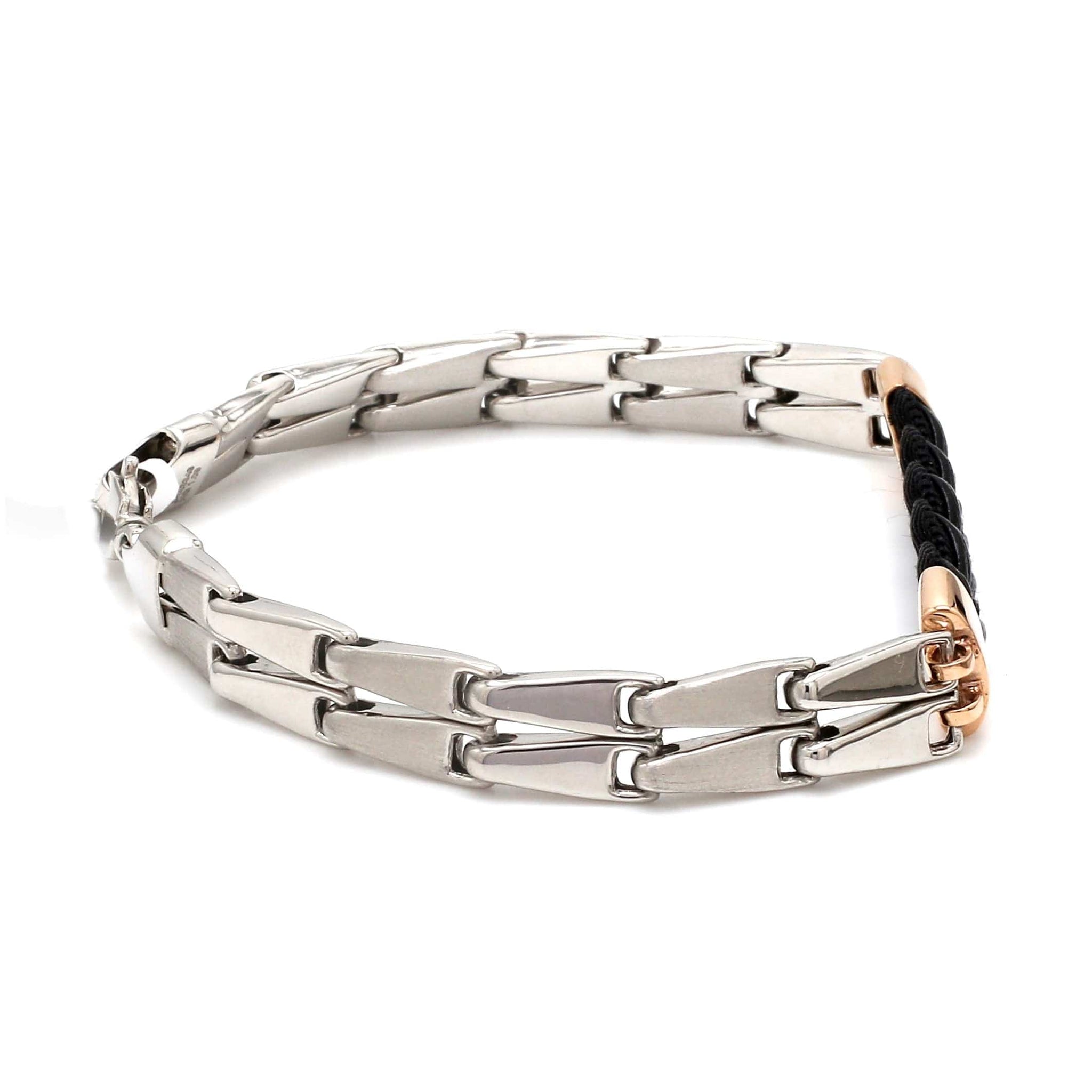 Jewelove™ Bangles & Bracelets Men of Platinum | Rose Gold Bracelet for Men JL PTB 1259