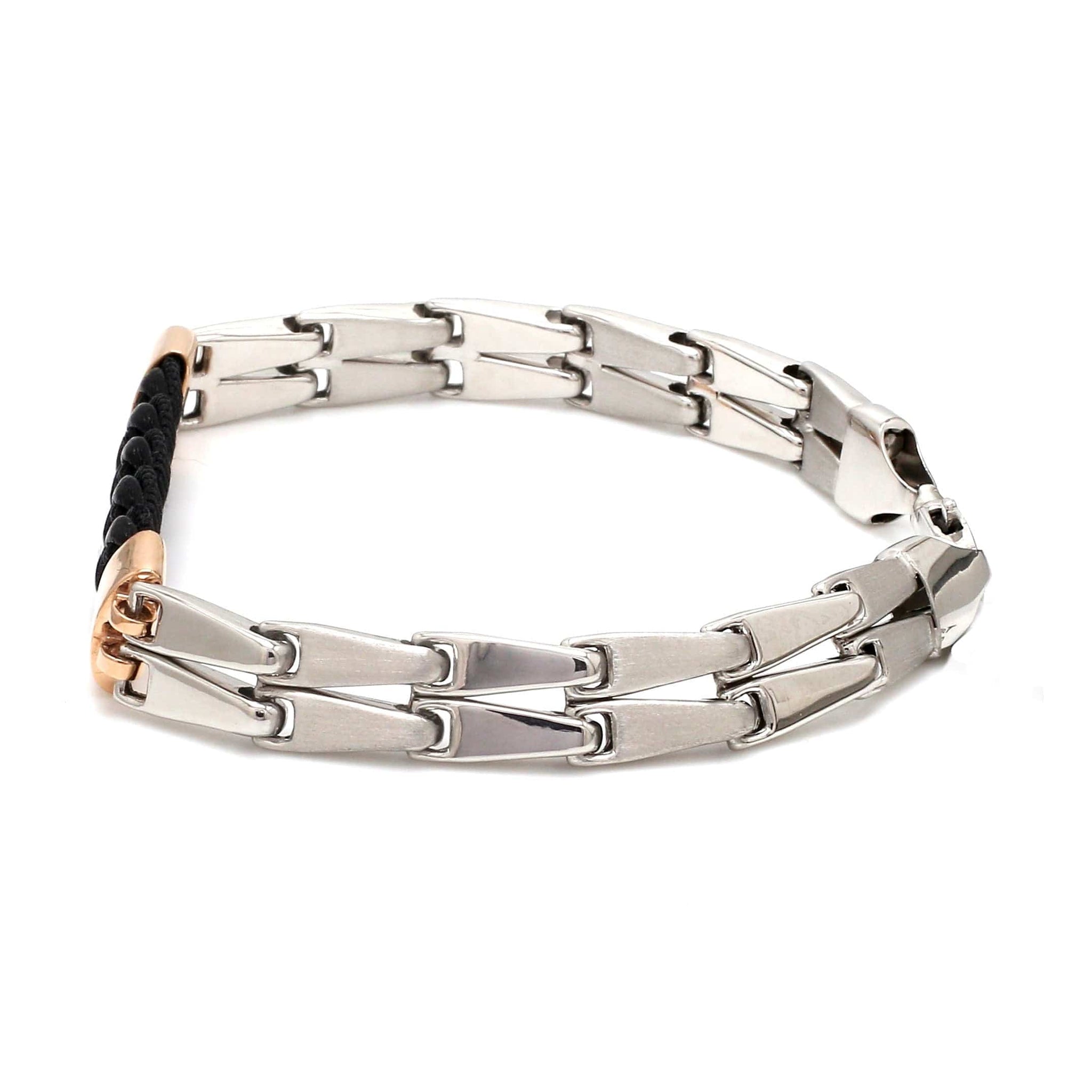 Jewelove™ Bangles & Bracelets Men of Platinum | Rose Gold Bracelet for Men JL PTB 1259