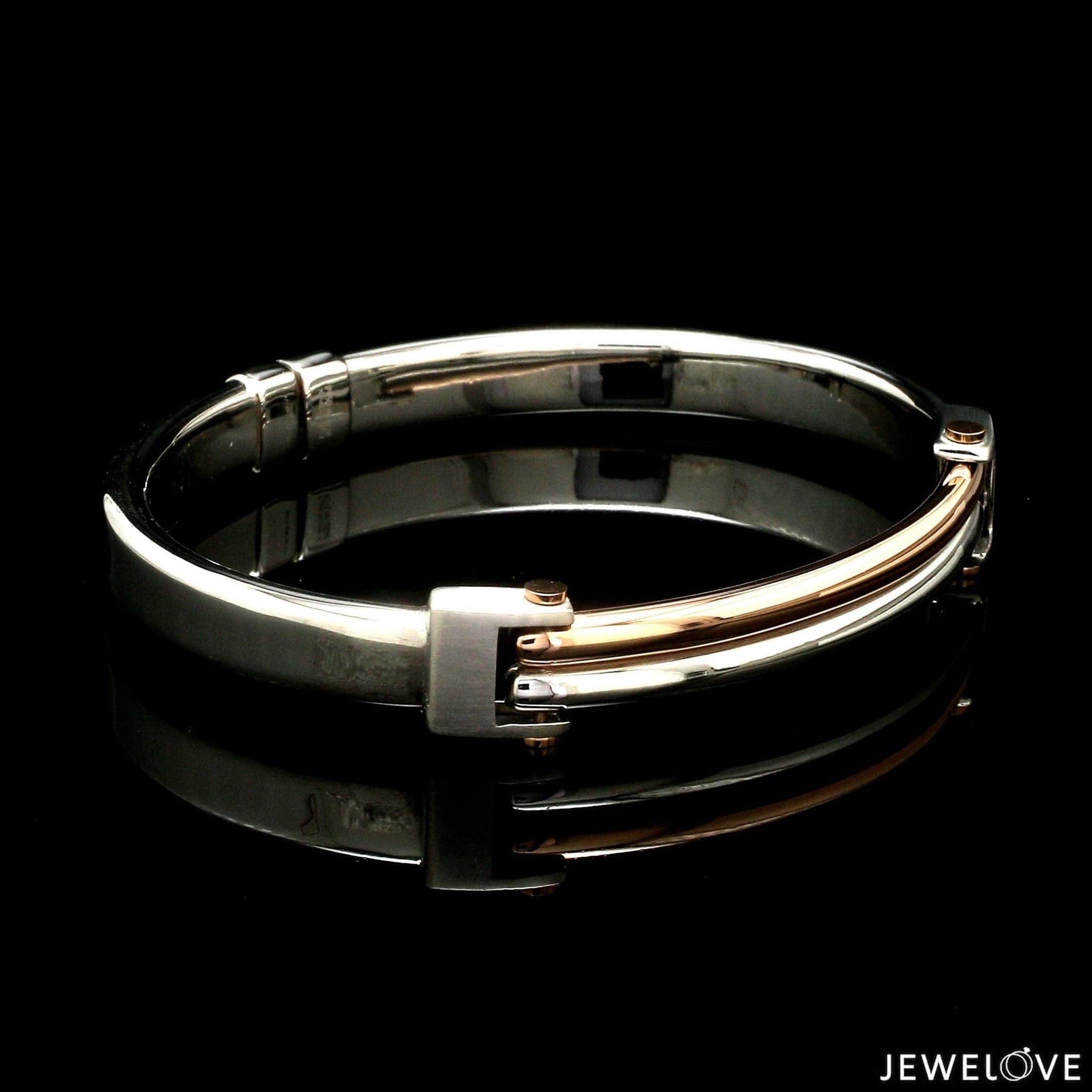 Jewelove™ Bangles & Bracelets Men of Platinum | Rose Gold  Bracelet for Men JL PTB 1269