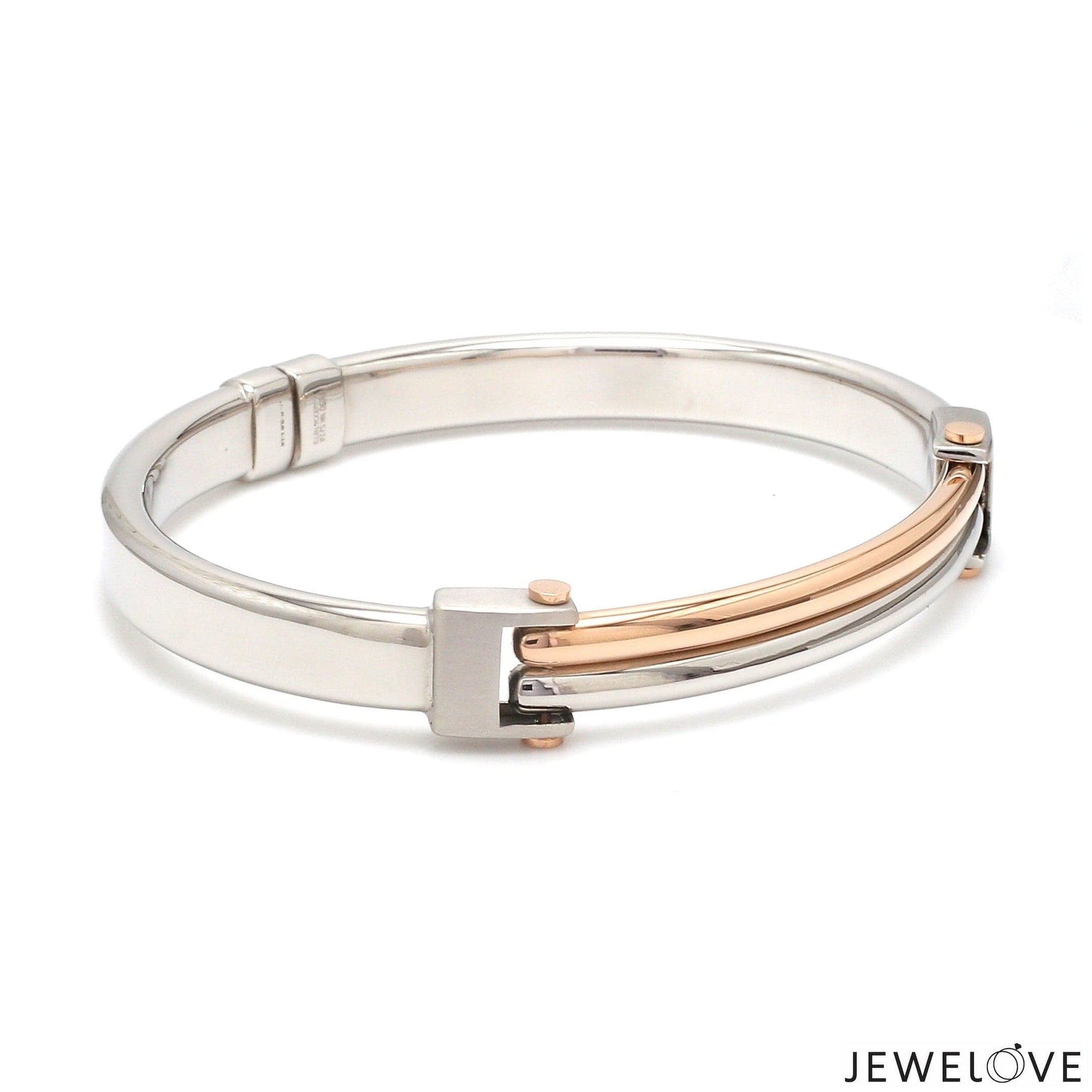 Jewelove™ Bangles & Bracelets Men of Platinum | Rose Gold  Bracelet for Men JL PTB 1269