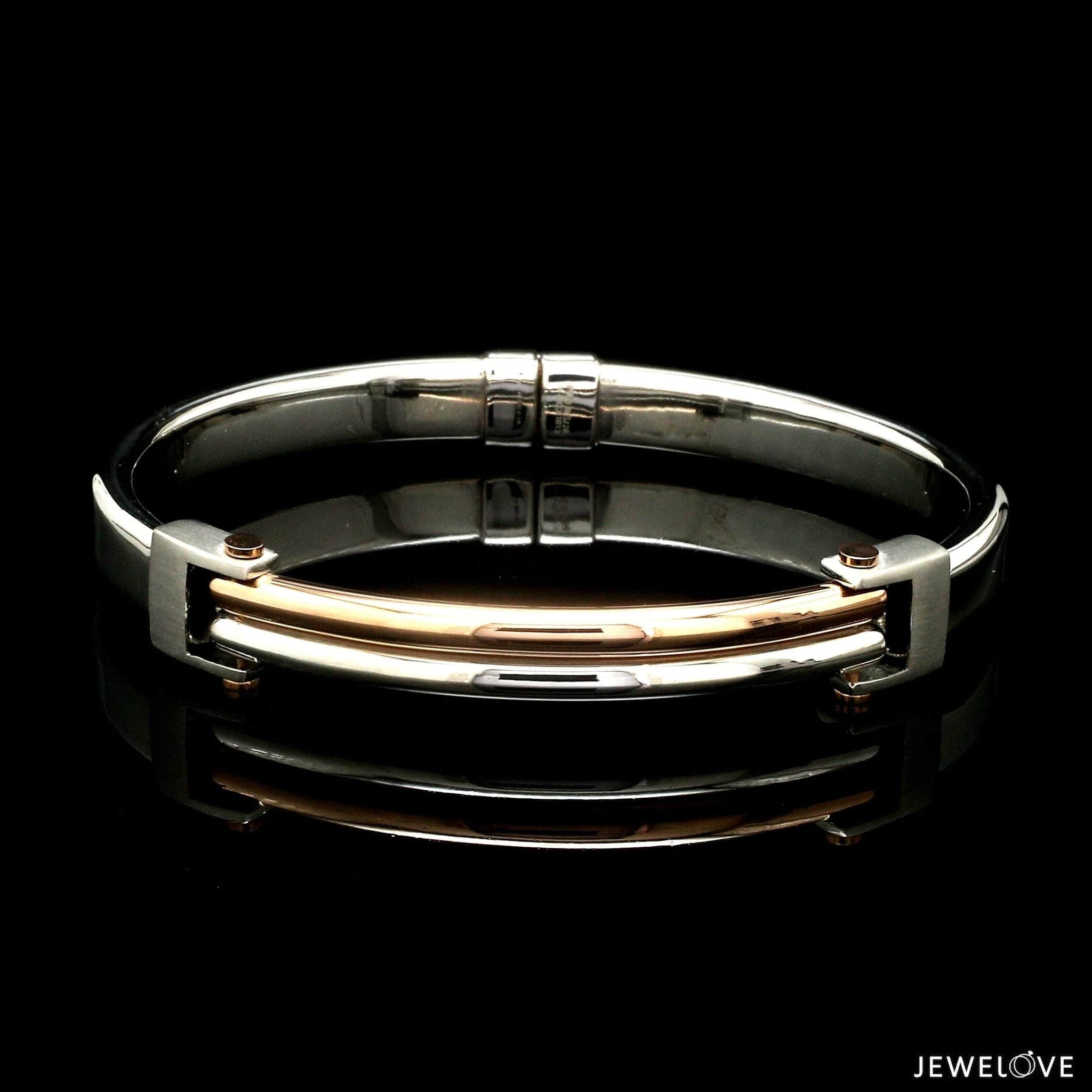 Jewelove™ Bangles & Bracelets Men of Platinum | Rose Gold  Bracelet for Men JL PTB 1269