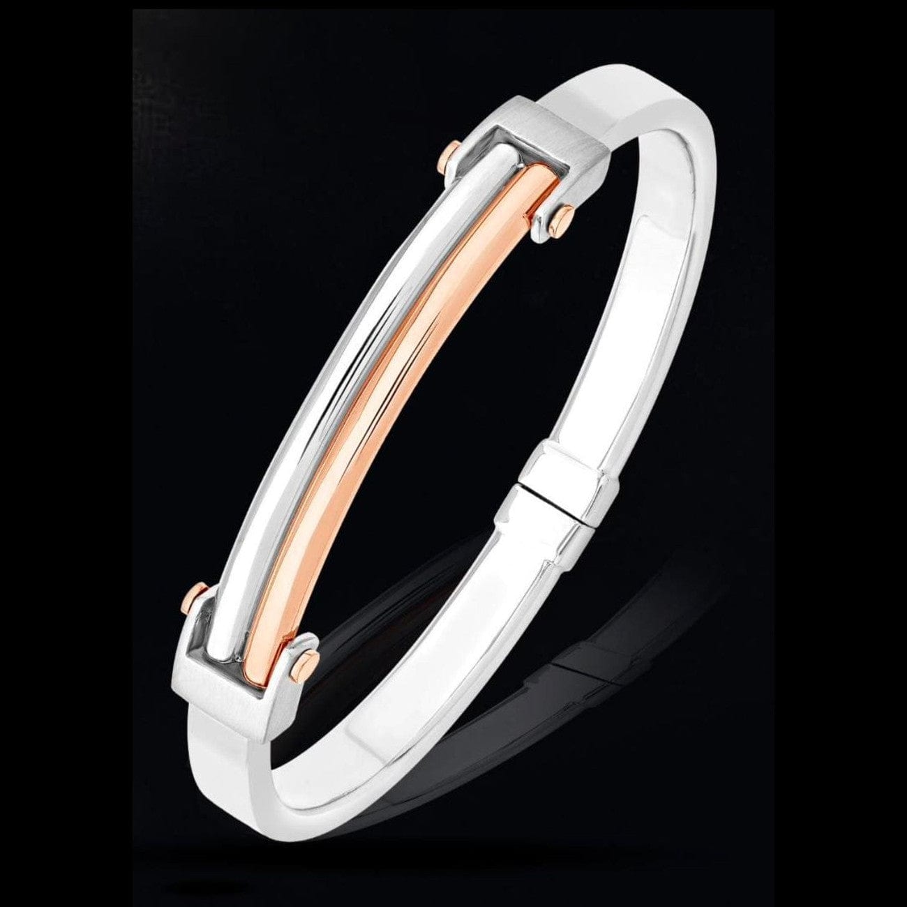 Jewelove™ Bangles & Bracelets Men of Platinum | Rose Gold  Bracelet for Men JL PTB 1269