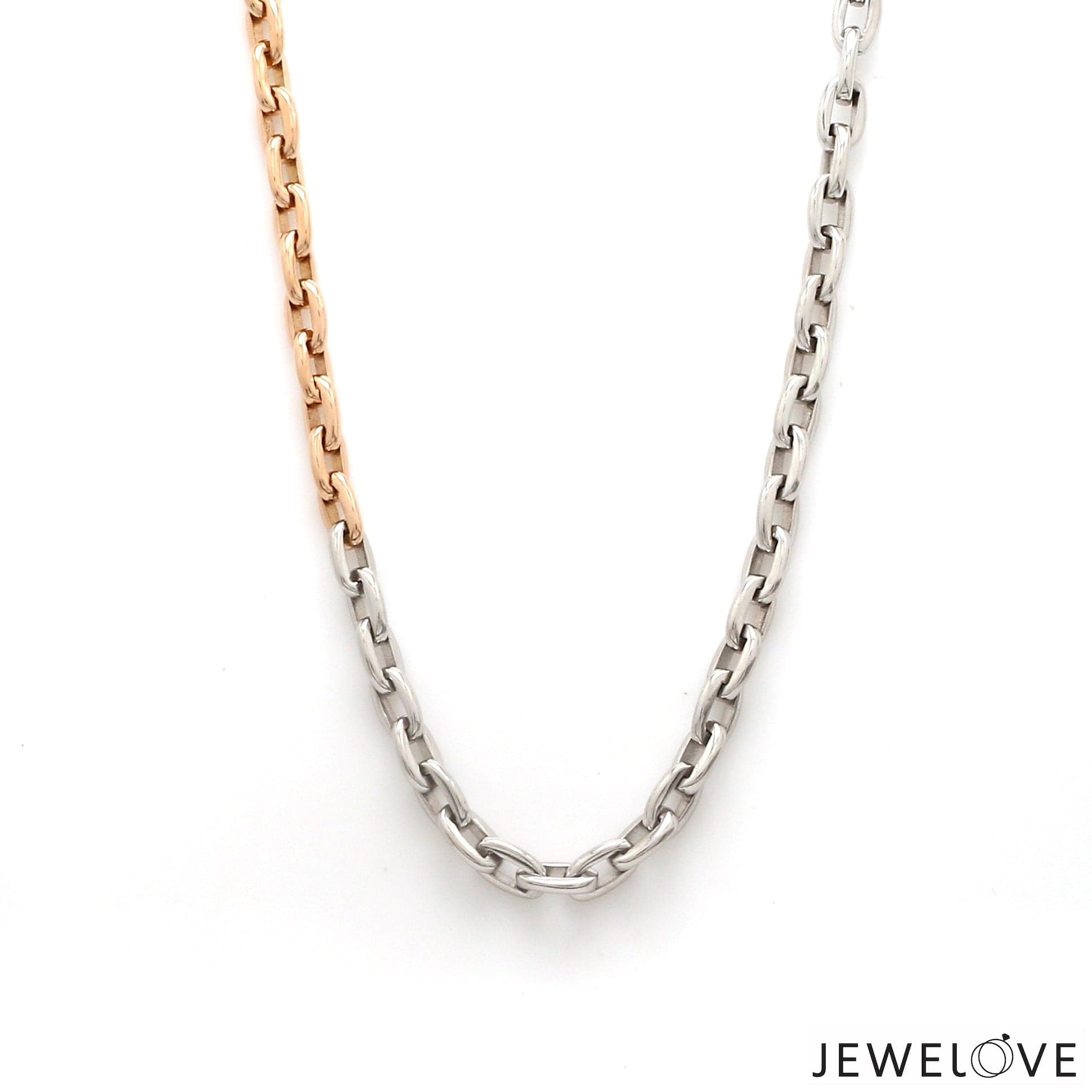 Jewelove™ Chains Men of Platinum | Rose Gold Cable Links Heavy Chain for Men JL PT CH 1275