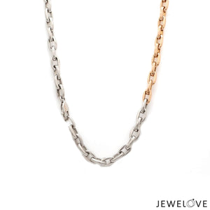 Jewelove™ Chains Men of Platinum | Rose Gold Cable Links Heavy Chain for Men JL PT CH 1275