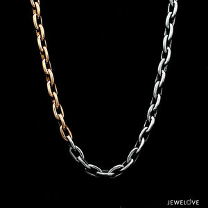 Jewelove™ Chains Men of Platinum | Rose Gold Cable Links Heavy Chain for Men JL PT CH 1275