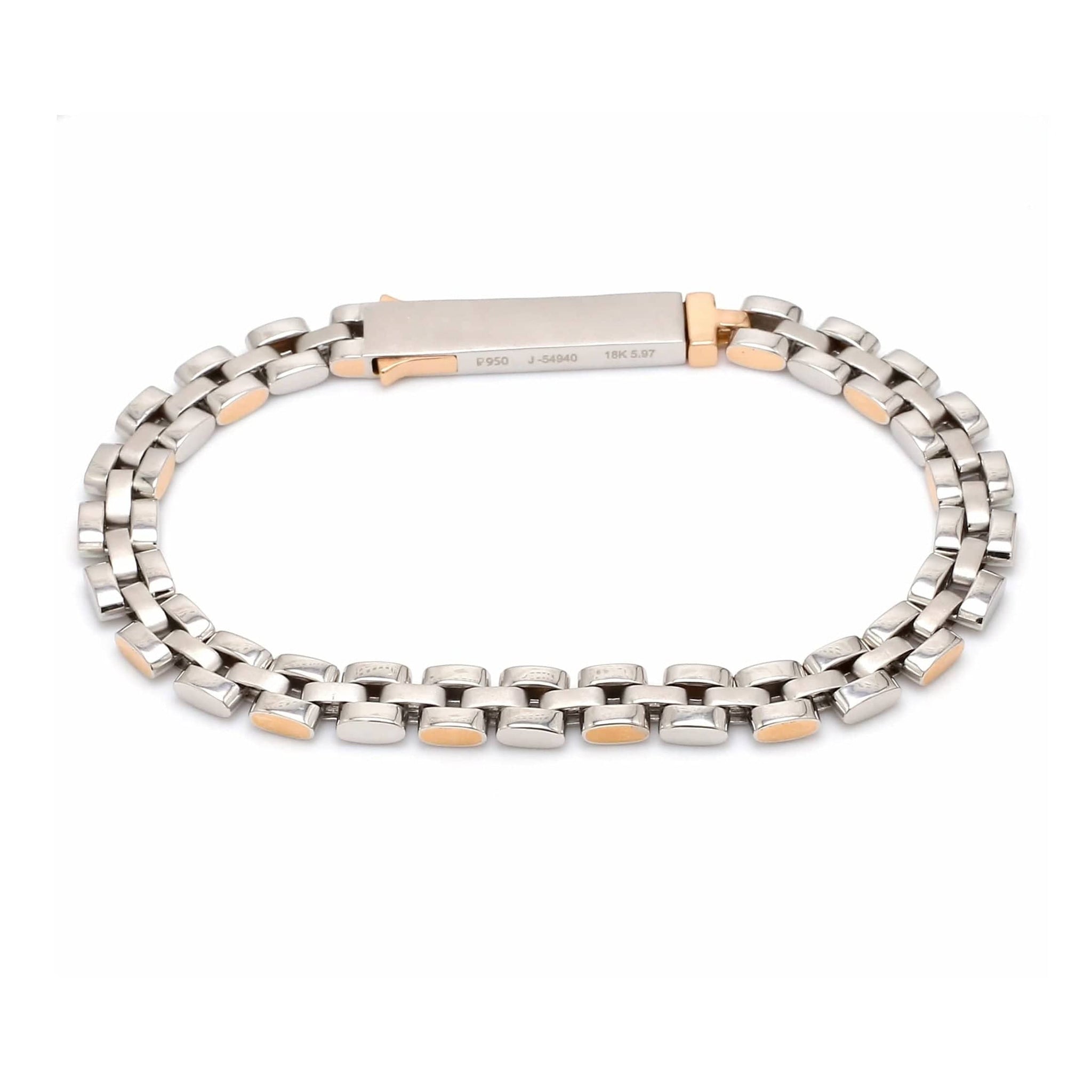 Jewelove™ Bangles & Bracelets Men of Platinum | Rose Gold Fusion Bracelet for Men JL PTB 650