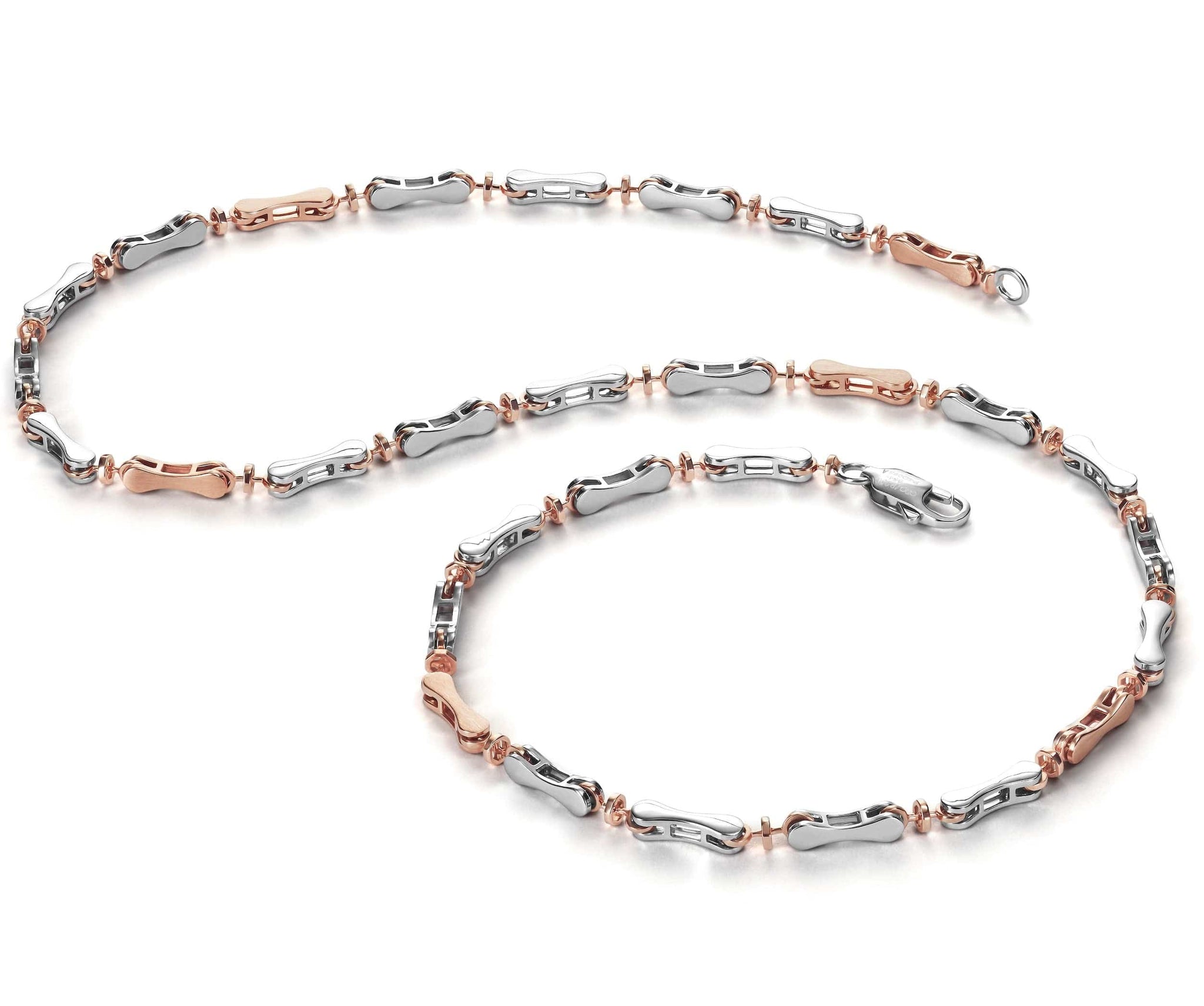 Jewelove™ Chains Men of Platinum | Rose Gold Fusion Chain for Men JL PT 759