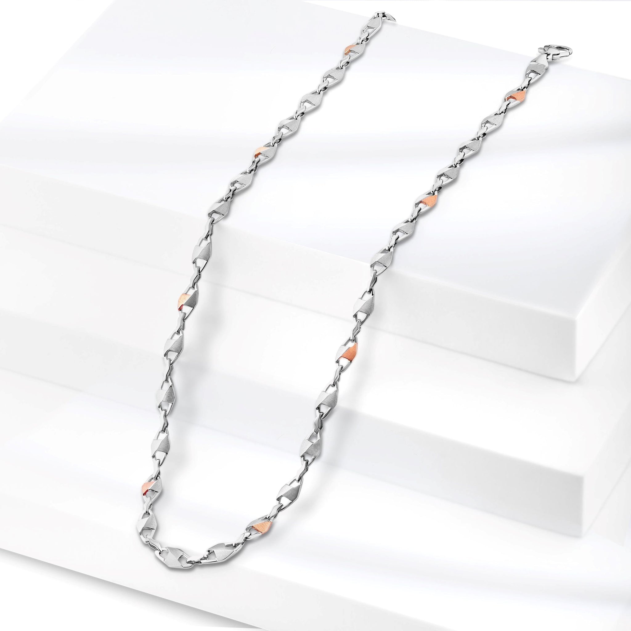 Jewelove™ Chains Men of Platinum | Rose Gold Fusion Chain for Men JL PT CH 1244