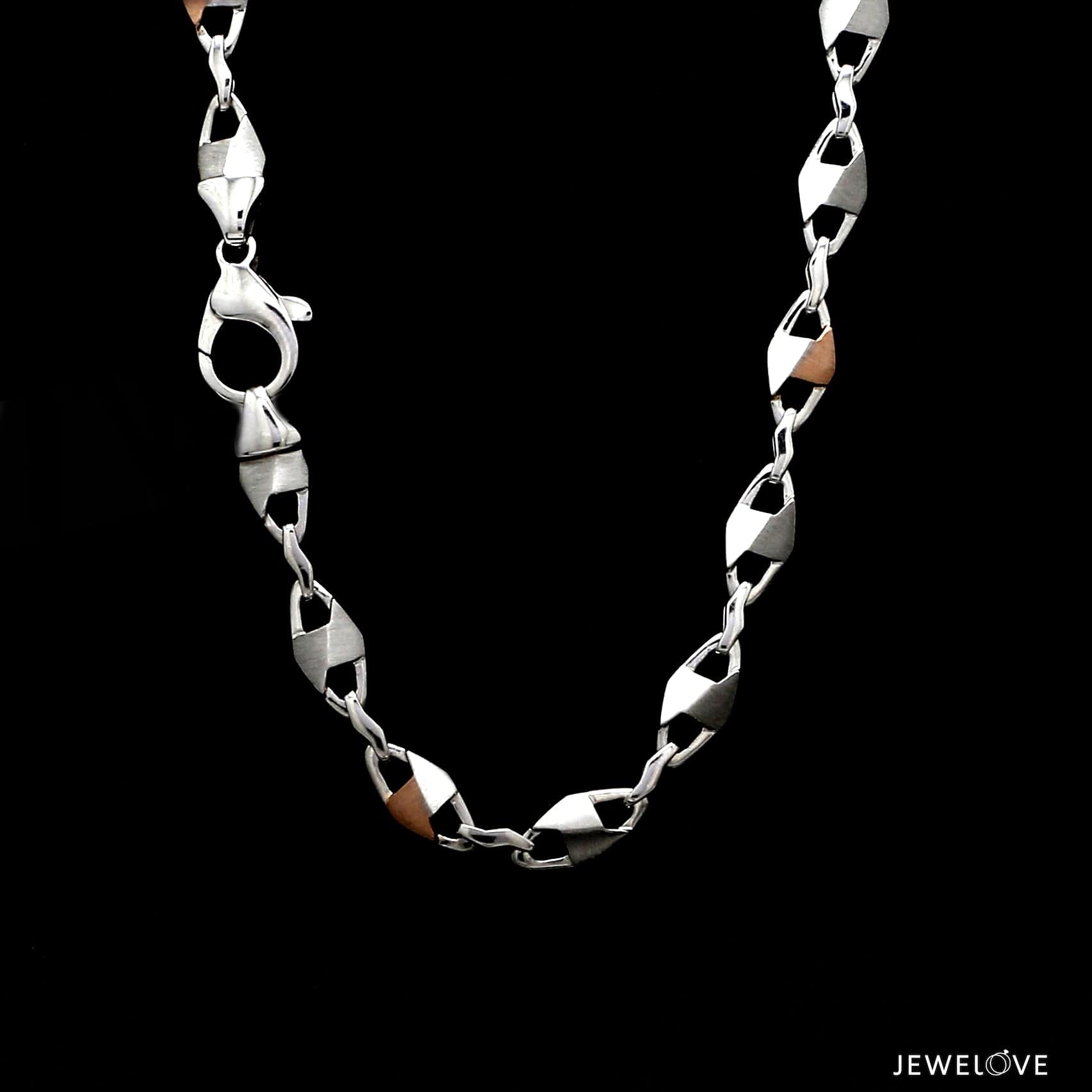 Jewelove™ Chains Men of Platinum | Rose Gold Fusion Chain for Men JL PT CH 1244