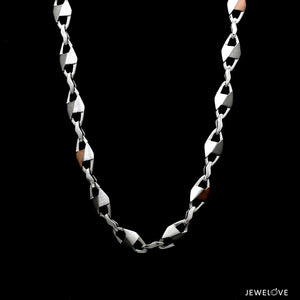 Jewelove™ Chains Men of Platinum | Rose Gold Fusion Chain for Men JL PT CH 1244