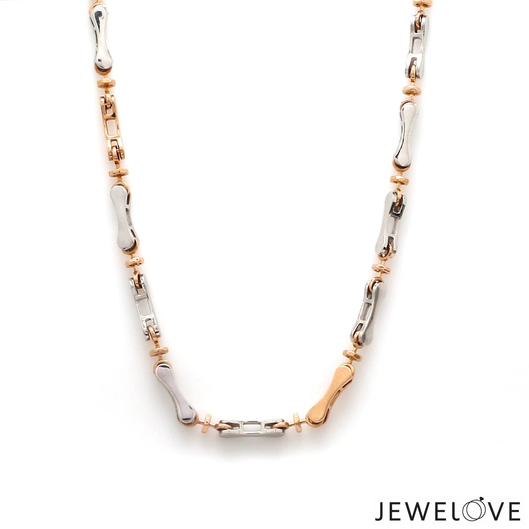 Jewelove™ Chains Men of Platinum | Rose Gold Fusion Chain for Men JL PT CH 759