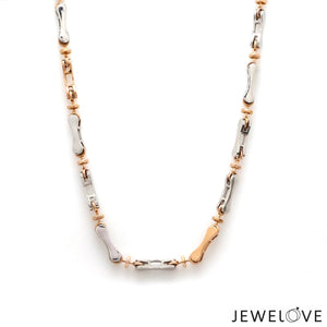 Jewelove™ Chains Men of Platinum | Rose Gold Fusion Chain for Men JL PT CH 759