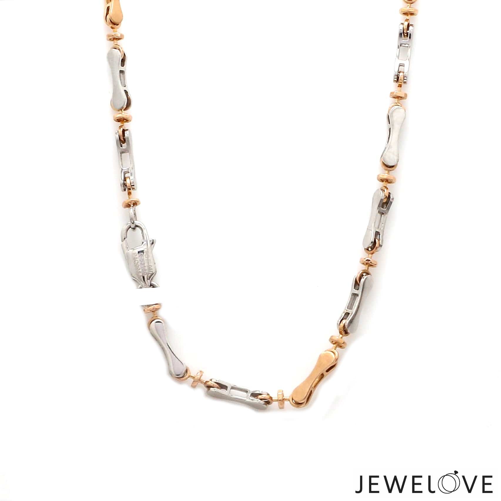 Jewelove™ Chains Men of Platinum | Rose Gold Fusion Chain for Men JL PT CH 759