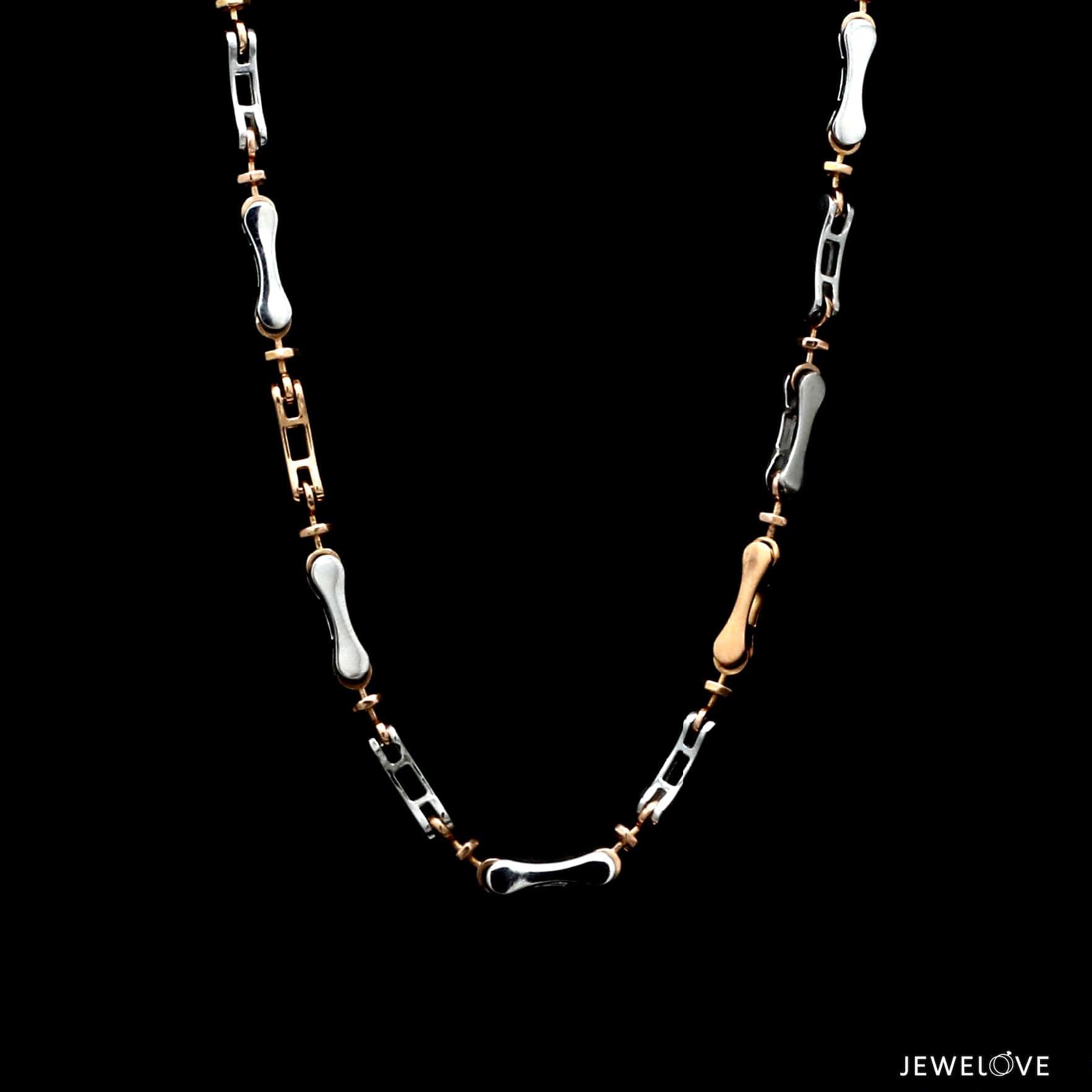 Jewelove™ Chains Men of Platinum | Rose Gold Fusion Chain for Men JL PT CH 759